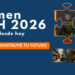 Portada del blog de Maicita Academy sobre el Examen ENAH 2026. Fondo azul con el título “Examen ENAH 2026”, subtítulo “Prepárate desde hoy” y el lema “Construye tu futuro” en una franja naranja. A la derecha, cuatro piezas de rompecabezas con imágenes relacionadas con la ENAH, como bibliotecas, estudiantes y el edificio principal.